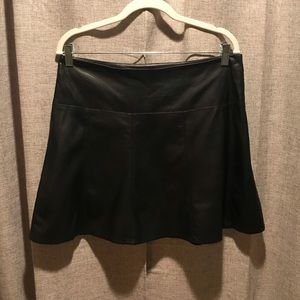 Faux black leather skirt from Ann Taylor